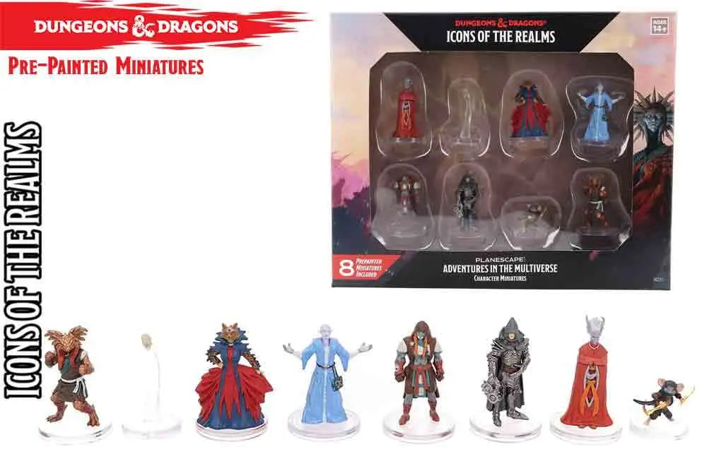 WIZKIDS DUNGEONS & DRAGONS - ICONS REALMS - PLANESCAPE: ADVENTURES MULTIVERSE - CHARACTER MINIATURES BOXED SET MINI FIGURA