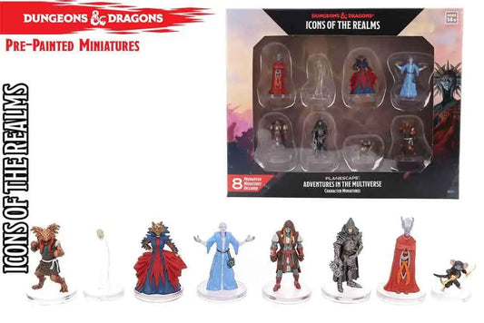 WIZKIDS DUNGEONS & DRAGONS - ICONS REALMS - PLANESCAPE: ADVENTURES MULTIVERSE - CHARACTER MINIATURES BOXED SET MINI FIGURA