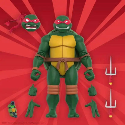 SUPER 7 TMNT ULTIMATES! W12 RAPHAEL ANIMATED 2003 AF ACTION FIGURE 17 cm