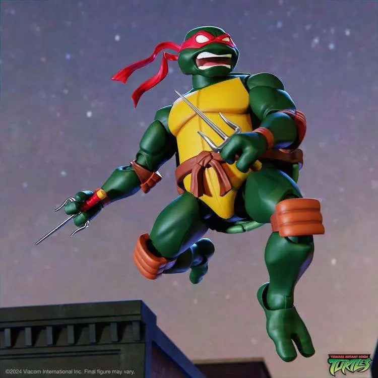 SUPER 7 TMNT ULTIMATES! W12 RAPHAEL ANIMATED 2003 AF ACTION FIGURE 17 cm