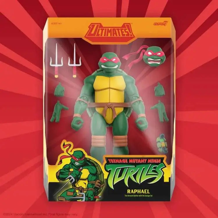 SUPER 7 TMNT ULTIMATES! W12 RAPHAEL ANIMATED 2003 AF ACTION FIGURE 17 cm