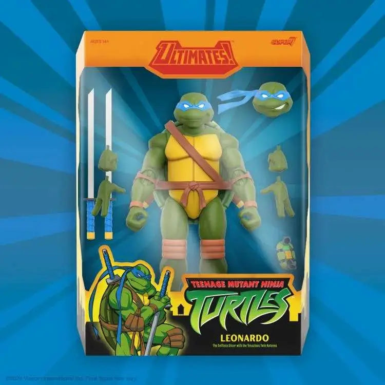 SUPER 7 TMNT ULTIMATES! W12 LEONARDO ANIMATED 2003 AF ACTION FIGURE 17 cm