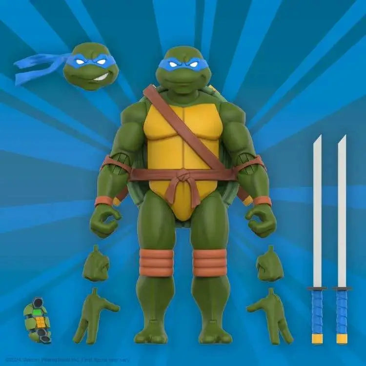 SUPER 7 TMNT ULTIMATES! W12 LEONARDO ANIMATED 2003 AF ACTION FIGURE 17 cm