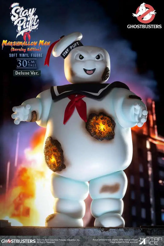 STAR ACE GHOSTBUSTERS STAY PUFT MARSHMALLOW MAN BURNING DELUXE EDITION AF ACTION FIGURE 30 cm
