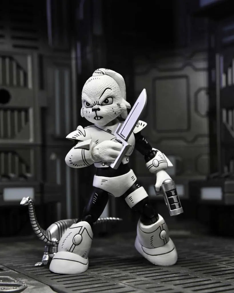 NECA - USAGI YOJIMBO USAGI YOJIMBO SPACE BLACK & WHITE AF ACTION FIGURE 17 cm
