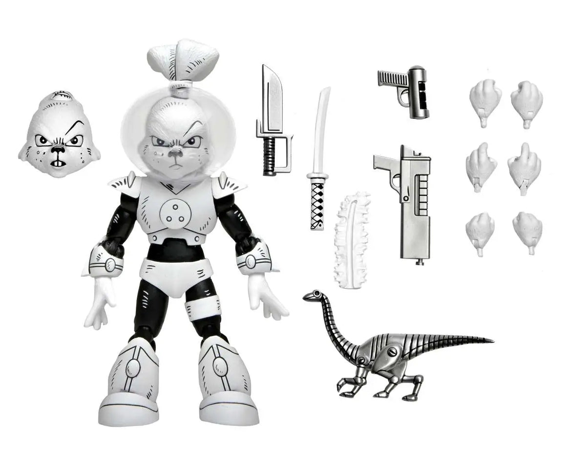 NECA - USAGI YOJIMBO USAGI YOJIMBO SPACE BLACK & WHITE AF ACTION FIGURE 17 cm