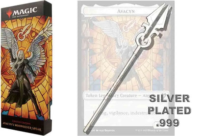 MAGIC THE GATHERING - AVACYN'S MOONSILVER SPEAR -.999 SILVER PLATED REPLICA
