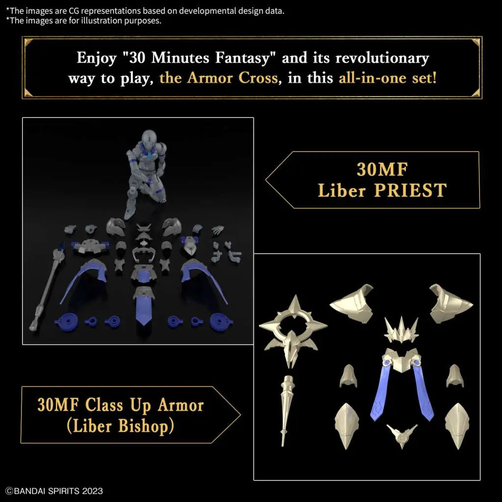 BANDAI 30MF LIBER BISHOP MODEL KIT 15 cm