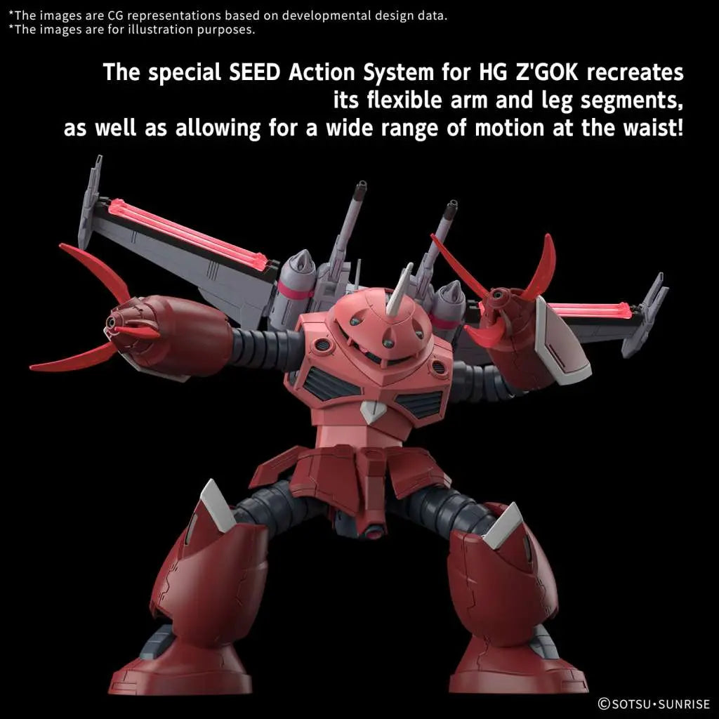 BANDAI HG Z’GOK SEED FREEDOM VER 1/144 MODEL KIT 12 cm