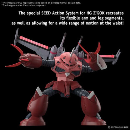 BANDAI HG Z’GOK SEED FREEDOM VER 1/144 MODEL KIT 12 cm