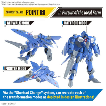 BANDAI HG VF-22S STURMVOGEL II MAXIMILIAN JENIUS USE 1/100 MODEL KIT 12 cm