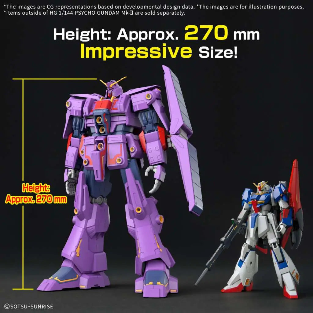 BANDAI - GUNDAM HG PSYCHO MK II 1/144 MODEL KIT 27 cm