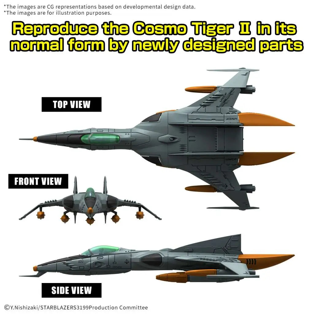 BANDAI YAMATO 3199 MECHA COLL DX T1 SF ATT CRAFT CSM TIGER II DOUB/SING SET MODEL KIT 10 cm