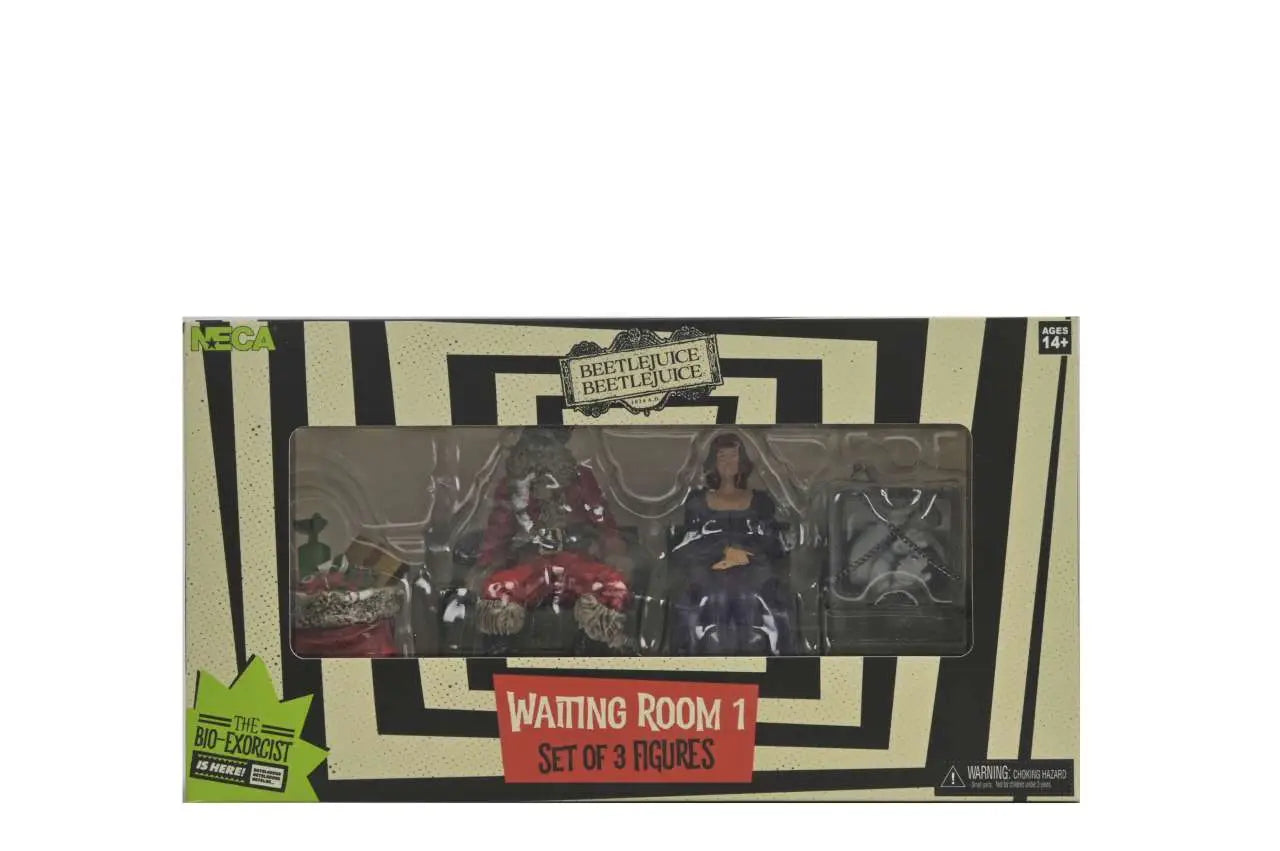 NECA BEETLEJUICE 2 WAITING ROOM SET1 - 3" FIG MINI FIGURA 7 cm