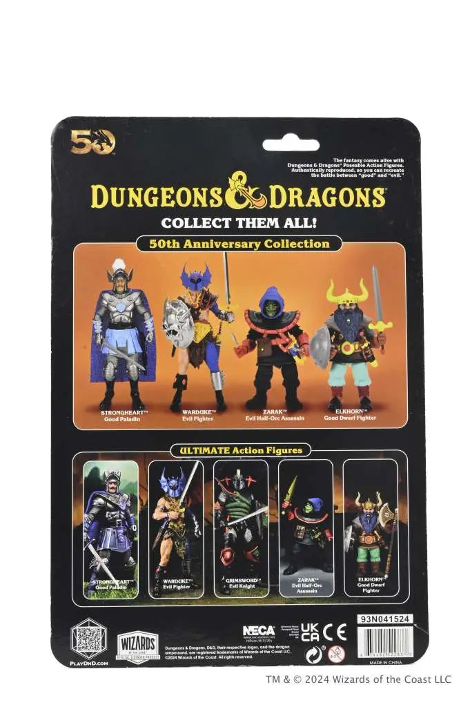 NECA D&D 50TH ANNIVERSARY ZARAK BLISTER CARD AF ACTION FIGURE 17 cm