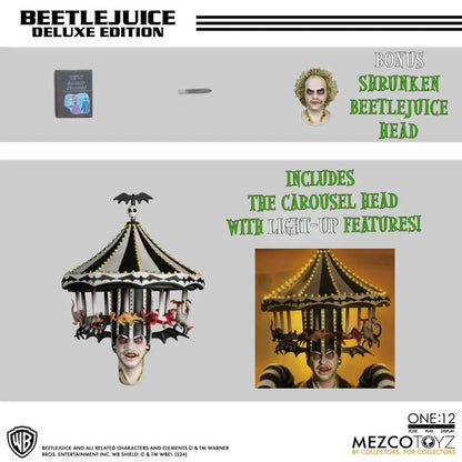 MEZCO TOYS - BEETLEJUICE ONE 12 COLLECTIVE BEETLEJUICE DELUXE AF ACTION FIGURE 18 cm