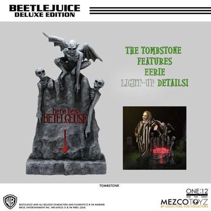MEZCO TOYS - BEETLEJUICE ONE 12 COLLECTIVE BEETLEJUICE DELUXE AF ACTION FIGURE 18 cm