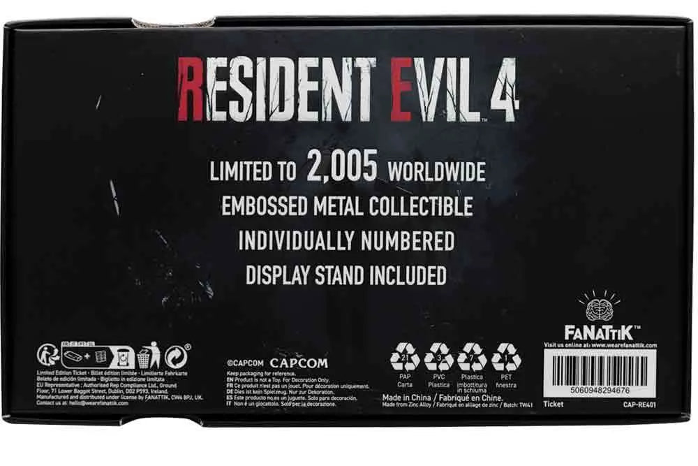 RESIDENT EVIL 4 - METAL EXCLUSIVE UPGRADE TICKET