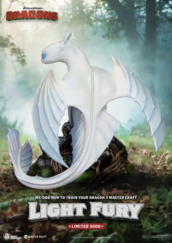 BEAST KINGDOM HOW TRAIN YOUR DRAGON 3 LIGHT FURY MASTER CRAFT STATUA 31 cm