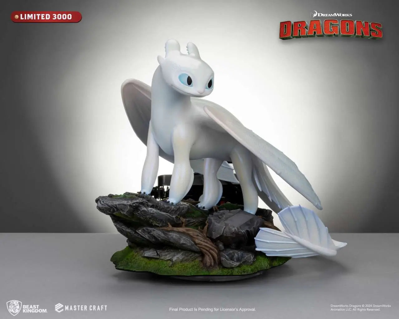 BEAST KINGDOM HOW TRAIN YOUR DRAGON 3 LIGHT FURY MASTER CRAFT STATUA 31 cm