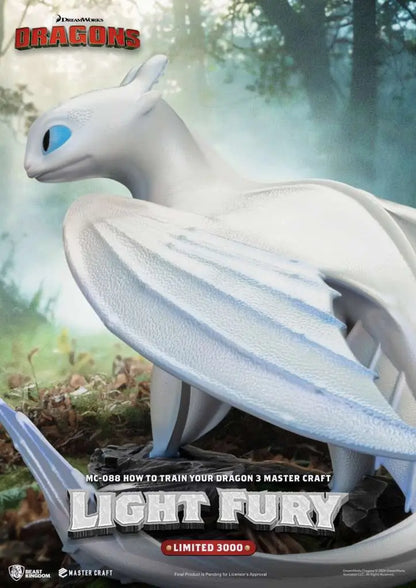 BEAST KINGDOM HOW TRAIN YOUR DRAGON 3 LIGHT FURY MASTER CRAFT STATUA 31 cm