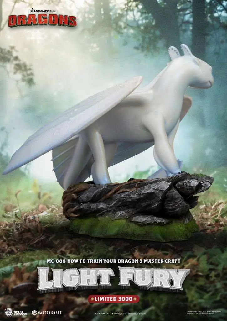 BEAST KINGDOM HOW TRAIN YOUR DRAGON 3 LIGHT FURY MASTER CRAFT STATUA 31 cm