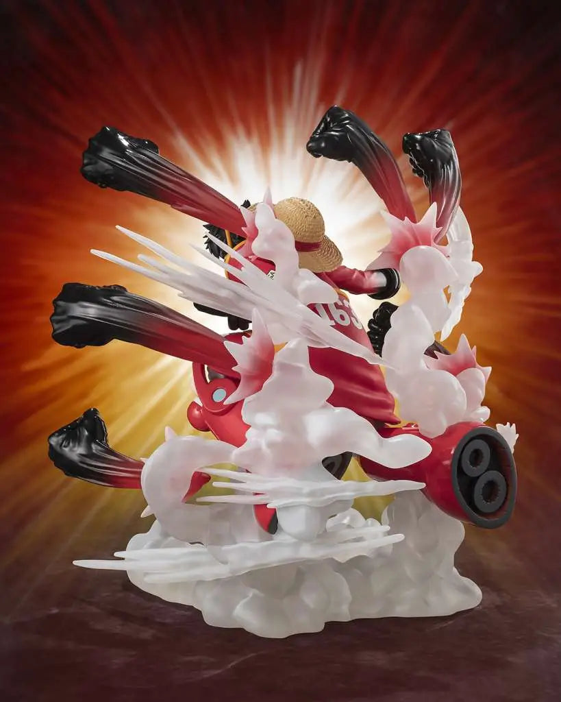 BANDAI LUFFY - ONE PIECE MONKEY D. GUM-GUM HAWK GATLING EXTRA BATT FIGUARTS ZERO STATUA 18 cm