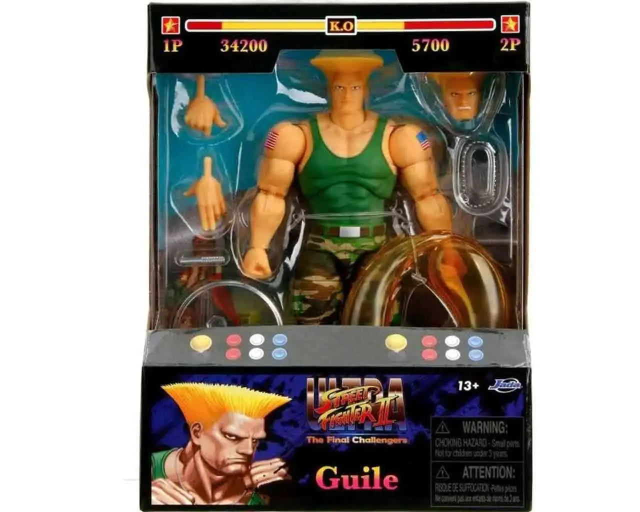 JADA TOYS GUILE STREET FIGHTER 2 DE LUXE ACTION FIGURE 1:12 15 CM