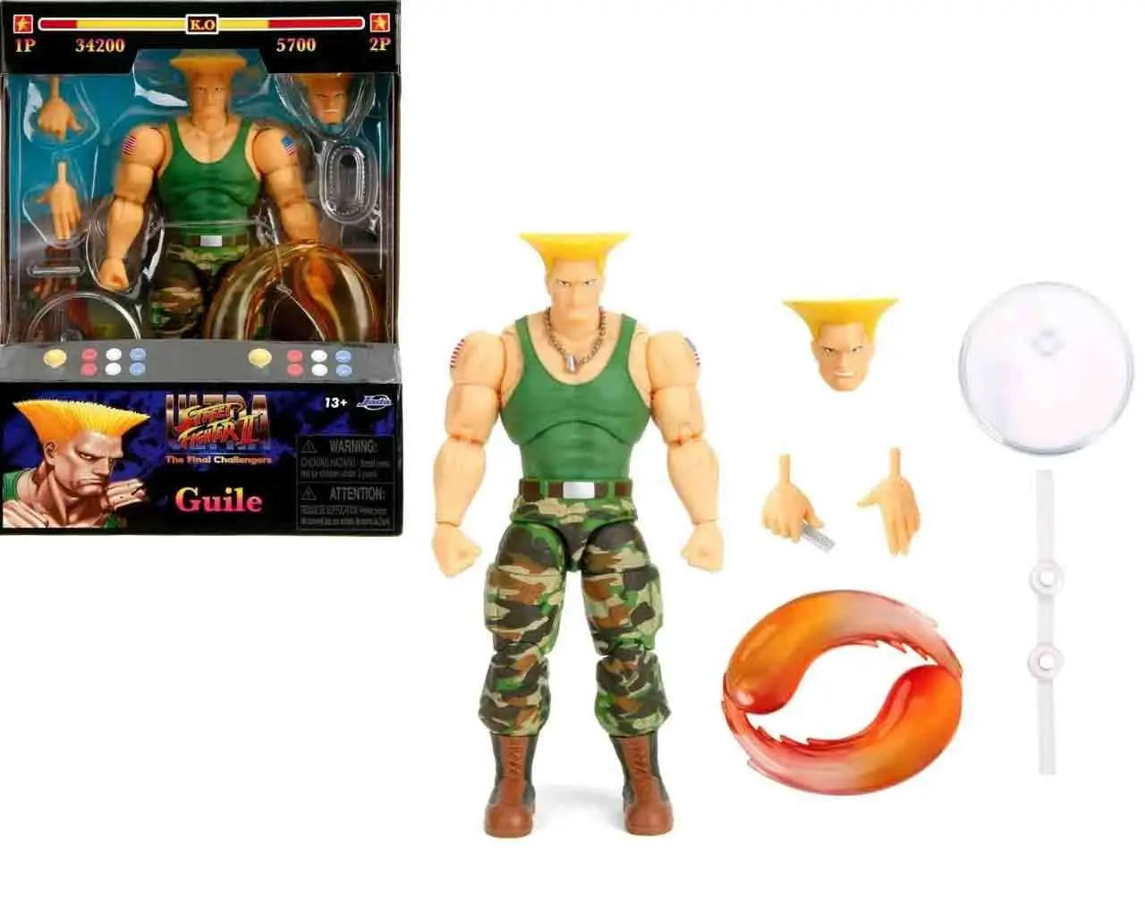 JADA TOYS GUILE STREET FIGHTER 2 DE LUXE ACTION FIGURE 1:12 15 CM