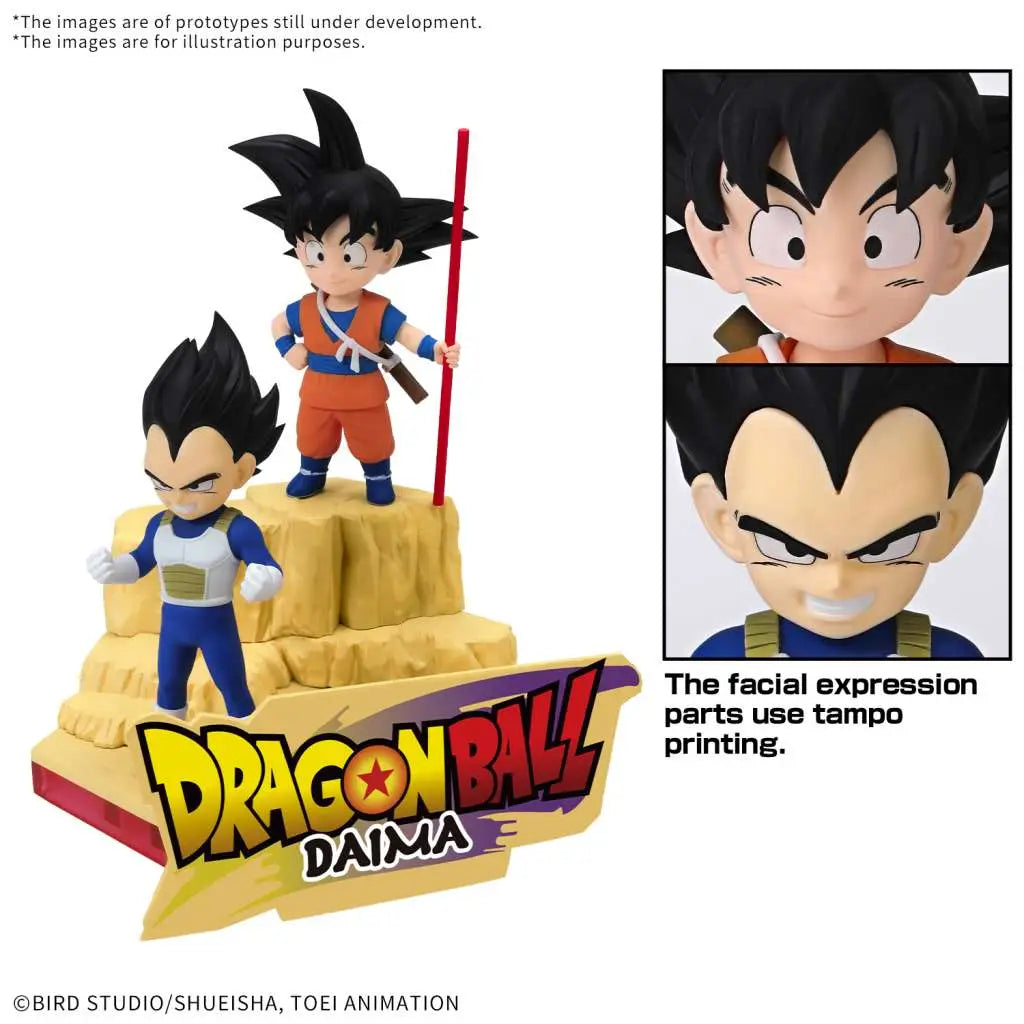 BANDAI - DRAGON BALL DAIMA SON GOKU & VEGETA MK MODEL KIT 9 cm
