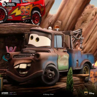 IRON STUDIOS CARS LIGHTNING MCQUEEN + TOW MATER DLX ST 1/10 1/10 STATUA 37 cm