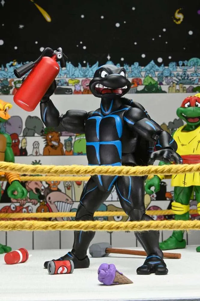 NECA - TEENAGE MUTANT NINJA TURTLES TMNT ARCHIE COMICS STUMP WRESTLING TURTLES AF 4-PK ACTION FIGURE 17 cm