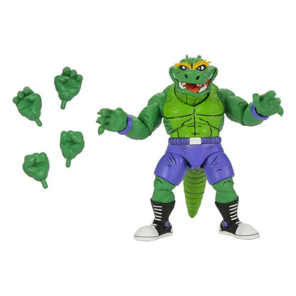 NECA - TEENAGE MUTANT NINJA TURTLES TMNT ARCHIE COMICS STUMP WRESTLING LEATHERHEAD AF ACTION FIGURE 17 cm