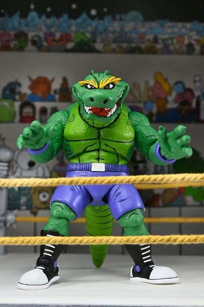 NECA - TEENAGE MUTANT NINJA TURTLES TMNT ARCHIE COMICS STUMP WRESTLING LEATHERHEAD AF ACTION FIGURE 17 cm
