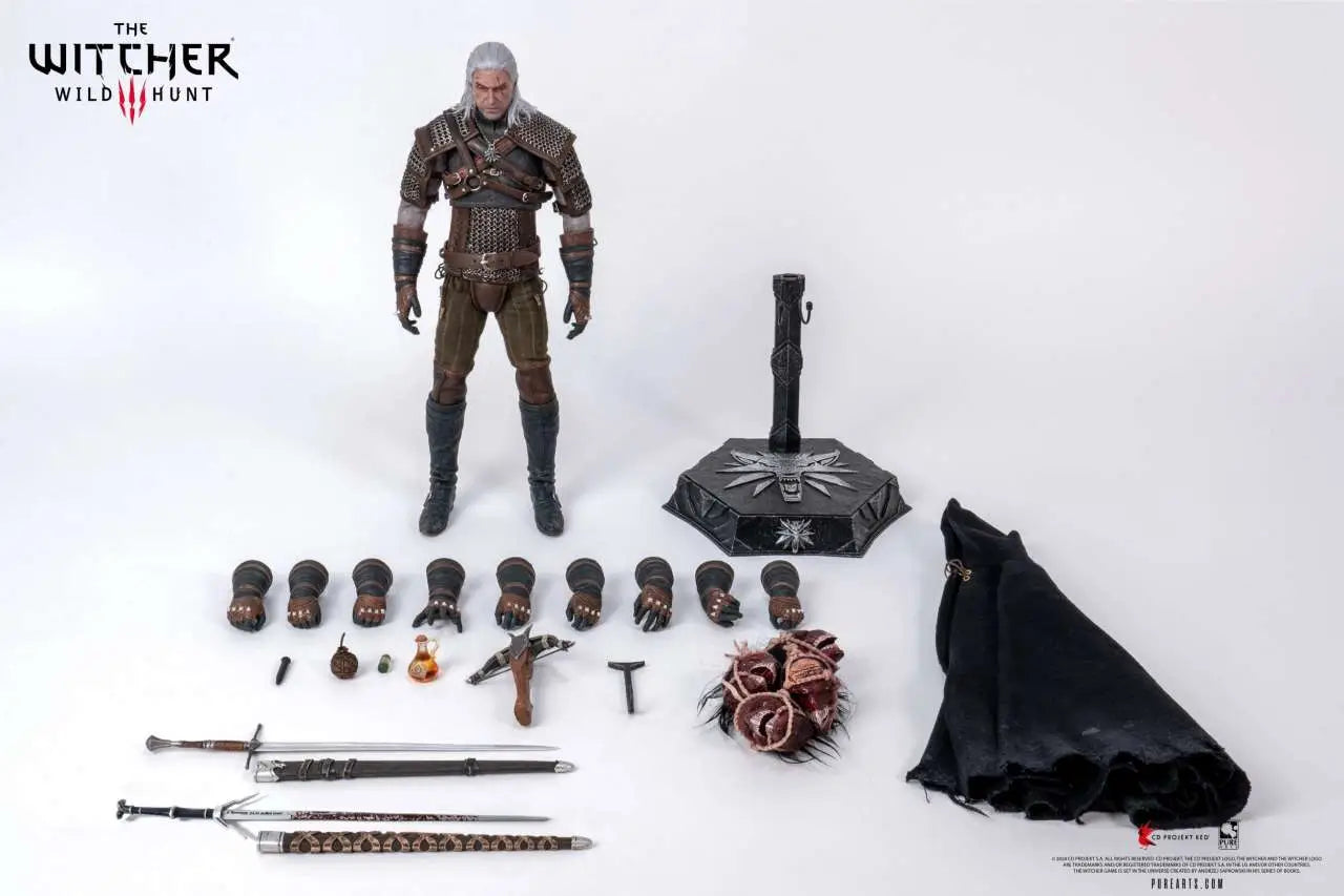 PURE ARTS WITCHER 3 GERALT RIVIA ARTCULATED 1/6 ACTION FIGURE 30 cm