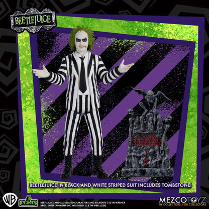 MEZCO TOYS - BEETLEJUICE 5 POINTS BEETLEJUICE AF SET (2) ACTION FIGURE 9 cm