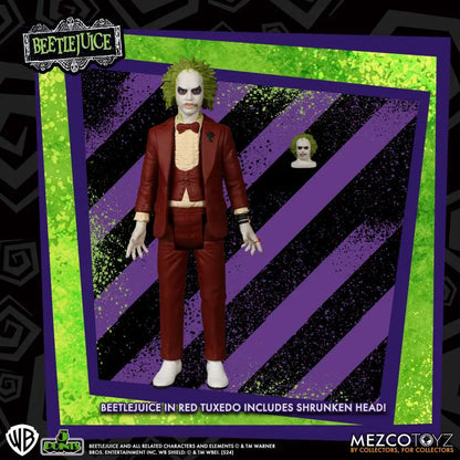 MEZCO TOYS - BEETLEJUICE 5 POINTS BEETLEJUICE AF SET (2) ACTION FIGURE 9 cm