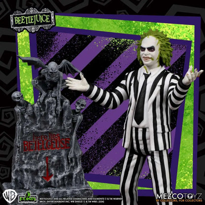 MEZCO TOYS - BEETLEJUICE 5 POINTS BEETLEJUICE AF SET (2) ACTION FIGURE 9 cm