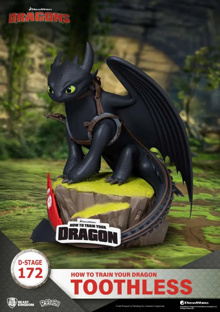 BEAST KINGDOM HOW TRAIN YOUR DRAGON TOOTHLESS D-STAGE STATUA 14.6 cm
