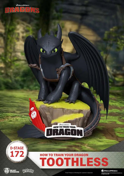 BEAST KINGDOM HOW TRAIN YOUR DRAGON TOOTHLESS D-STAGE STATUA 14.6 cm