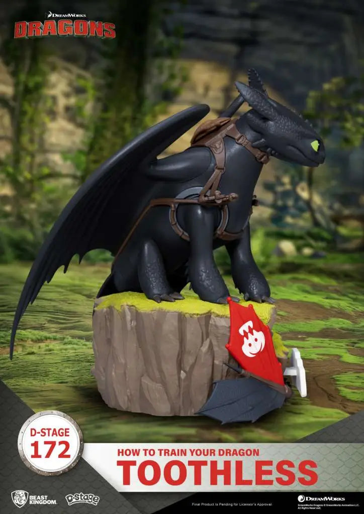 BEAST KINGDOM HOW TRAIN YOUR DRAGON TOOTHLESS D-STAGE STATUA 14.6 cm