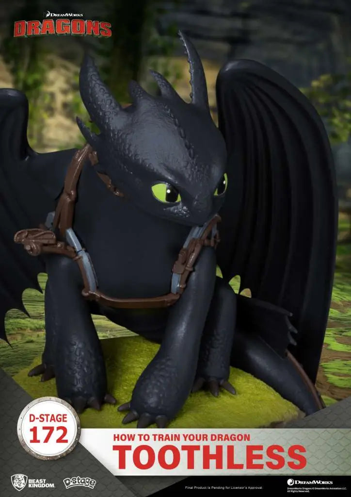 BEAST KINGDOM HOW TRAIN YOUR DRAGON TOOTHLESS D-STAGE STATUA 14.6 cm