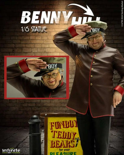 INFINITE STATUE BENNY HILL 1/6 STATUA 18 cm