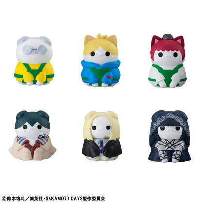 MEGAHOUSE SAKAMOTO MEGA CAT PROJECT CATS CHEERFUL SAKAMOTO STORE DISPLAY (8) MINI FIGURA 3 cm
