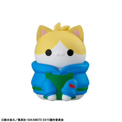 MEGAHOUSE SAKAMOTO MEGA CAT PROJECT CATS CHEERFUL SAKAMOTO STORE DISPLAY (8) MINI FIGURA 3 cm