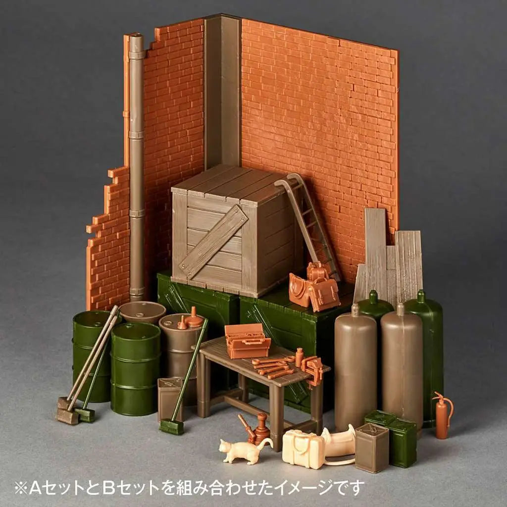 KAIYODO GIRLS UND PANZER LAST CHAPT GARAGE SET (B) ARTPLA MODEL KIT 18.5 cm