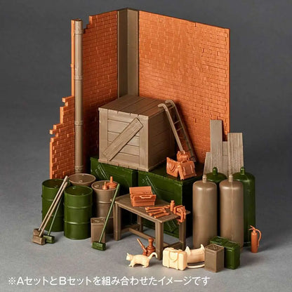 KAIYODO GIRLS UND PANZER LAST CHAPT GARAGE SET (B) ARTPLA MODEL KIT 18.5 cm