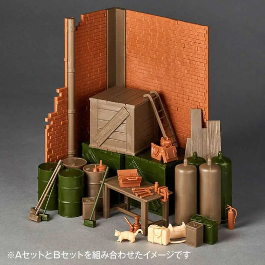 KAIYODO GIRLS UND PANZER LAST CHAPT GARAGE SET (B) ARTPLA MODEL KIT 18.5 cm