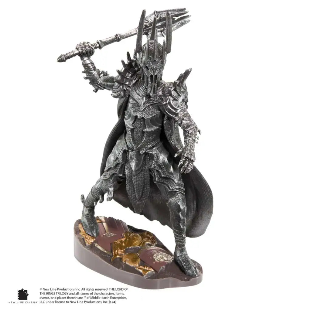 NOBLE COLLECTIONS SAURON IL SIGNORE DEGLI ANELLI DIORAMA STATUA 17 CM