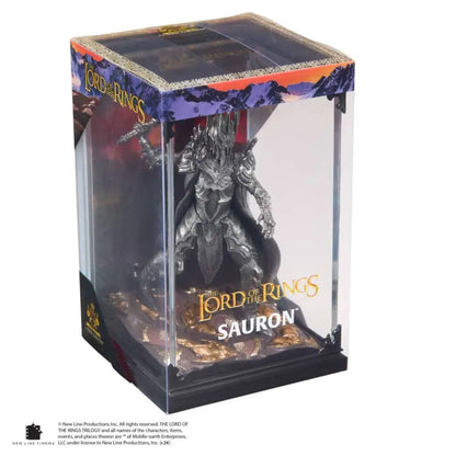 NOBLE COLLECTIONS SAURON IL SIGNORE DEGLI ANELLI DIORAMA STATUA 17 CM